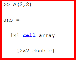 دستور cell در متلب با پارانتز